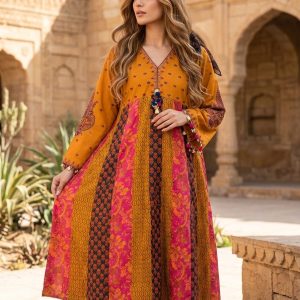 Jdot Multi Embroidered Frock 3pc 50% Off